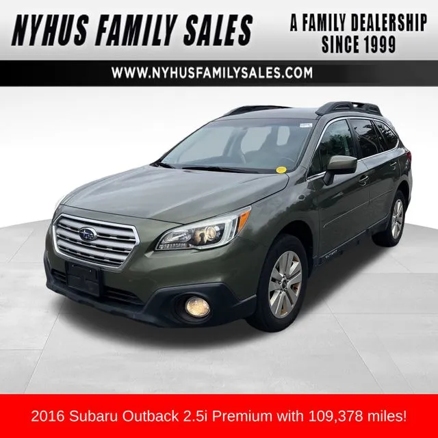 Green 2016 Subaru Outback 2.5i Premium for sale in Perham, MN