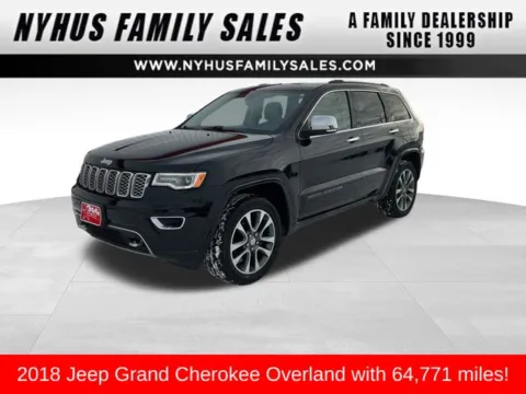 Black 2018 Jeep Grand Cherokee Overland for sale in Perham, MN