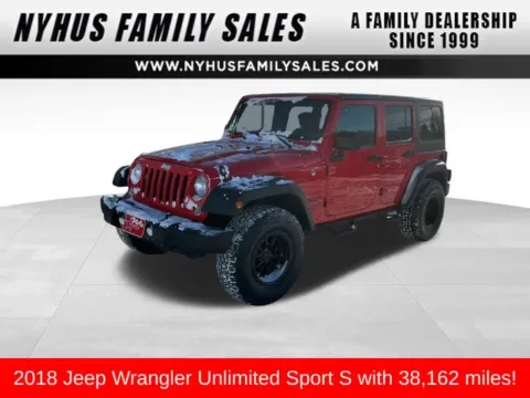 Red 2018 Jeep Wrangler JK Unlimited Sport for sale in Perham, MN