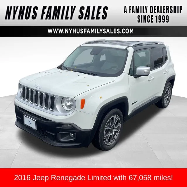 White 2016 Jeep Renegade Limited for sale in Perham, MN