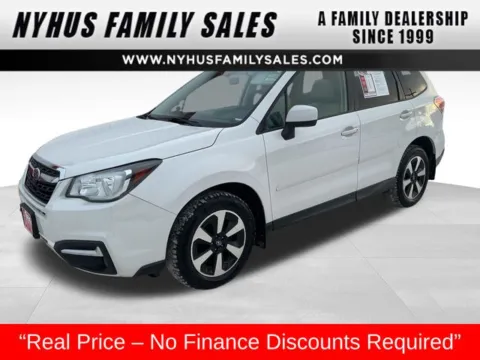 White 2018 Subaru Forester 2.5i Premium for sale in Perham, MN