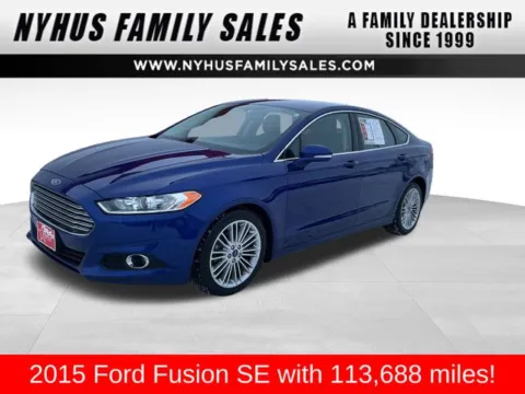 Blue 2015 Ford Fusion SE for sale in Perham, MN