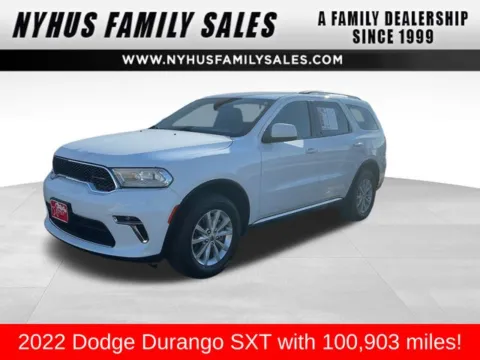 White 2022 Dodge Durango SXT for sale in Perham, MN