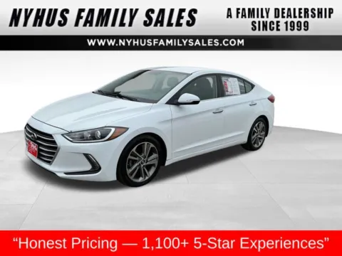 White 2017 Hyundai Elantra Limited for sale in Perham, MN