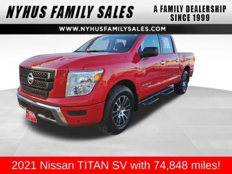 Red 2021 Nissan Titan SV for sale in Perham, MN