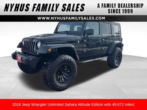 Black 2018 Jeep Wrangler JK Unlimited Sahara for sale in Perham, MN