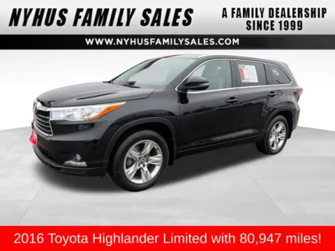 Black 2016 Toyota Highlander Limited for sale in Perham, MN