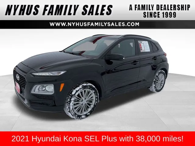 Black 2021 Hyundai Kona SEL Plus for sale in Perham, MN