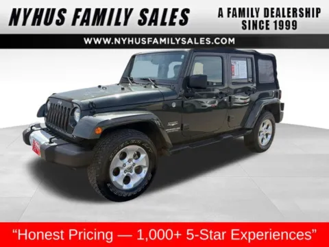 Green 2015 Jeep Wrangler Unlimited Sahara for sale in Perham, MN