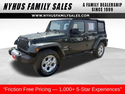 Green 2015 Jeep Wrangler Unlimited Sahara for sale in Perham, MN