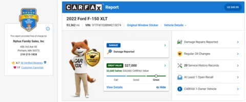 Photos of 2022 Ford F-150 XLT for sale in Perham, MN at Nyhus Family Sales