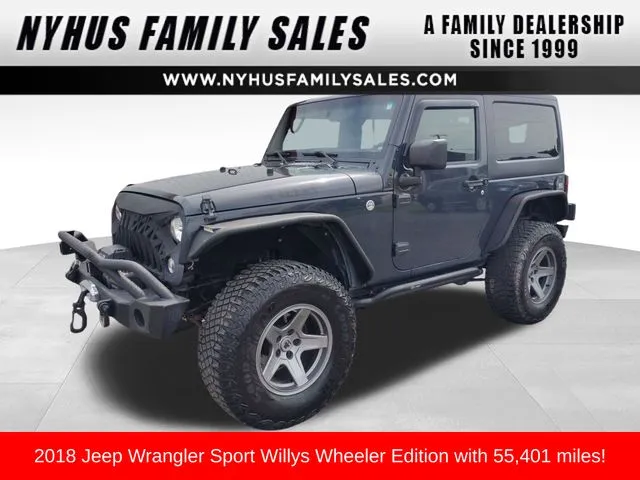 Gray 2018 Jeep Wrangler JK Willys Wheeler for sale in Perham, MN
