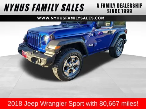 Blue 2018 Jeep Wrangler Sport for sale in Perham, MN