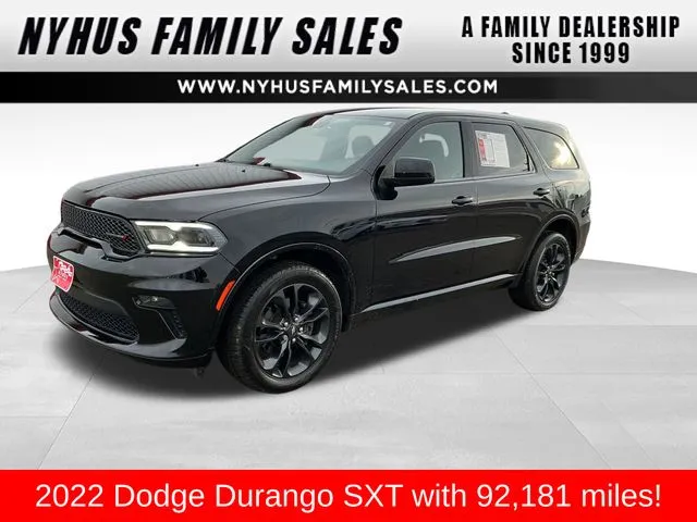 Black 2022 Dodge Durango SXT for sale in Perham, MN
