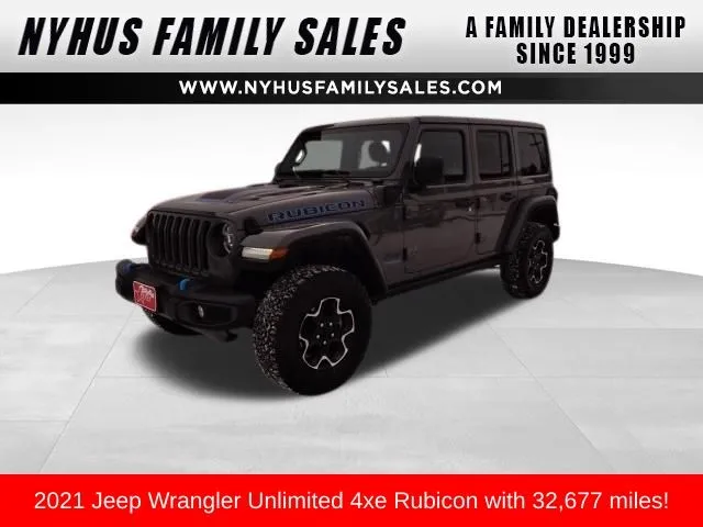 Gray 2021 Jeep Wrangler Unlimited Rubicon 4xe for sale in Perham, MN