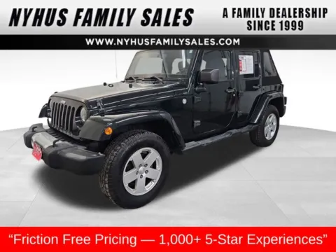 Black 2012 Jeep Wrangler Unlimited Sahara for sale in Perham, MN