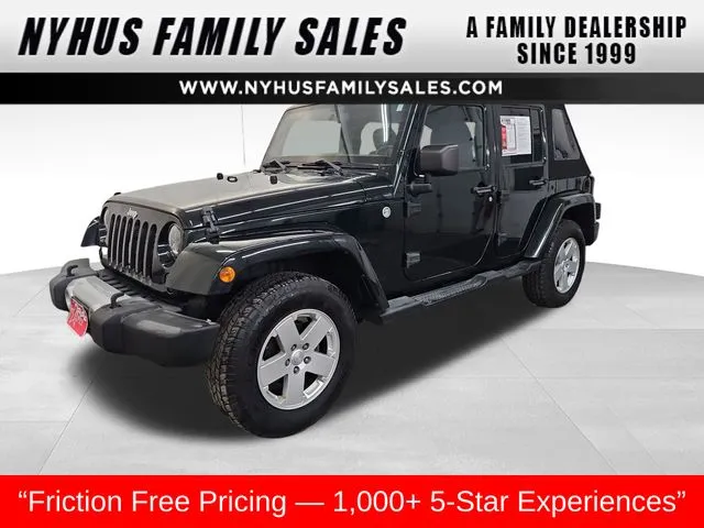 Black 2012 Jeep Wrangler Unlimited Sahara for sale in Perham, MN