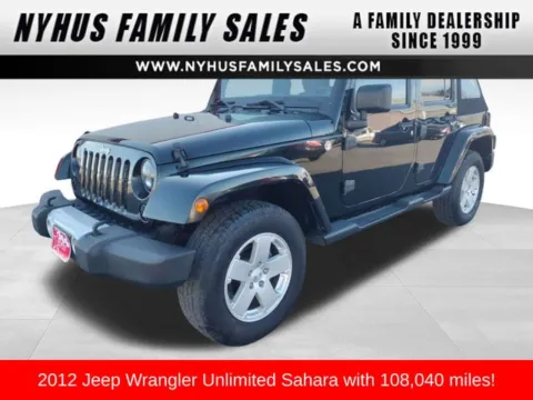 Black 2012 Jeep Wrangler Unlimited Sahara for sale in Perham, MN