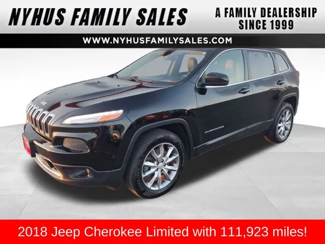 Black 2018 Jeep Cherokee Limited for sale in Perham, MN