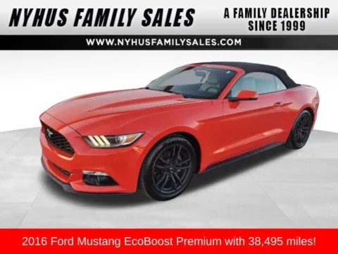 Orange 2016 Ford Mustang EcoBoost Premium for sale in Perham, MN