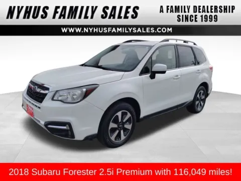 White 2018 Subaru Forester 2.5i Premium for sale in Perham, MN