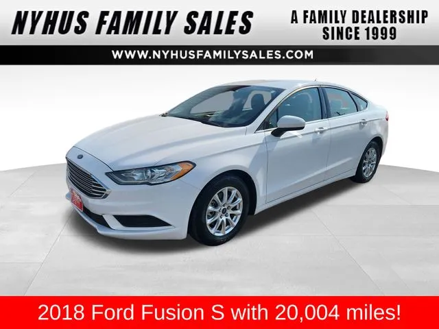 White 2018 Ford Fusion S for sale in Perham, MN