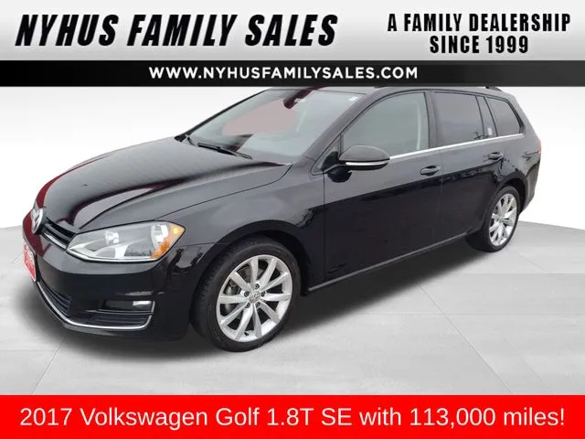 Black 2017 Volkswagen Golf SportWagen SE for sale in Perham, MN