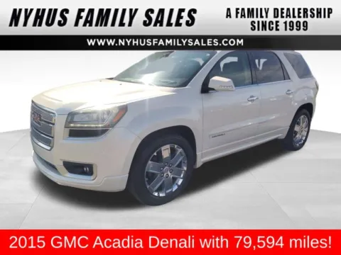 White 2015 GMC Acadia Denali for sale in Perham, MN