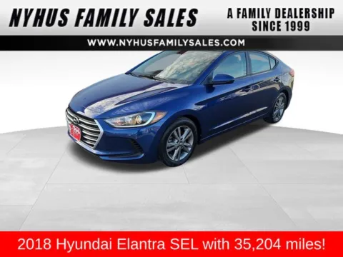 Blue 2018 Hyundai Elantra SEL for sale in Perham, MN