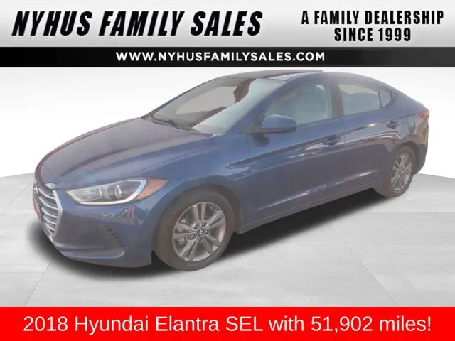 Blue 2018 Hyundai Elantra SEL for sale in Perham, MN
