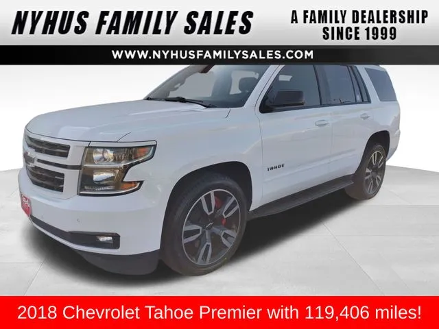 White 2018 Chevrolet Tahoe Premier for sale in Perham, MN