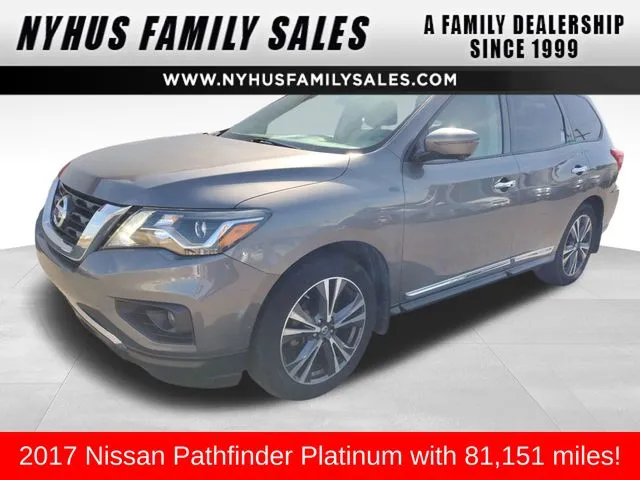 Gray 2017 Nissan Pathfinder Platinum for sale in Perham, MN