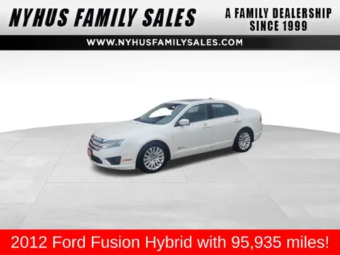 White 2012 Ford Fusion Hybrid for sale in Perham, MN