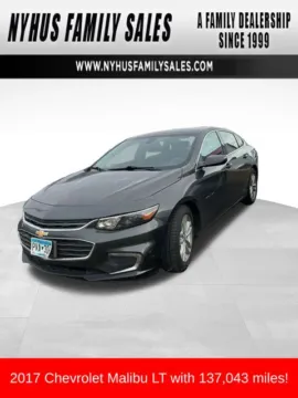 Gray 2017 Chevrolet Malibu LT for sale in Perham, MN
