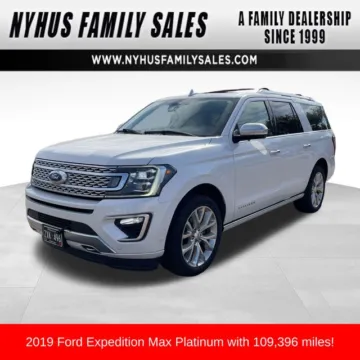 White 2019 Ford Expedition Max Platinum for sale in Perham, MN