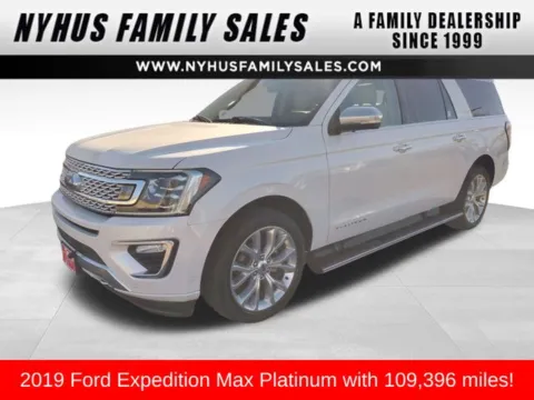 White 2019 Ford Expedition Max Platinum for sale in Perham, MN