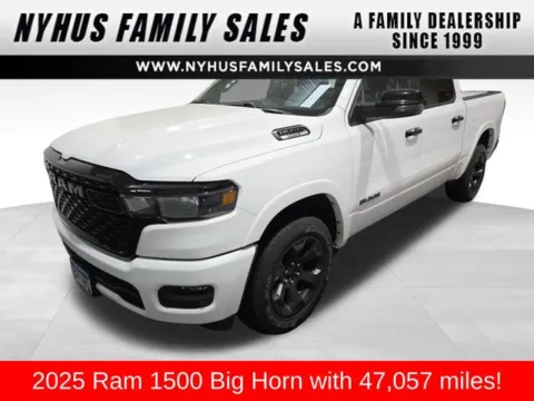 White 2025 Ram 1500 Big Horn/Lone Star for sale in Perham, MN
