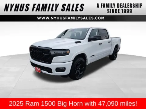White 2025 Ram 1500 Big Horn/Lone Star for sale in Perham, MN