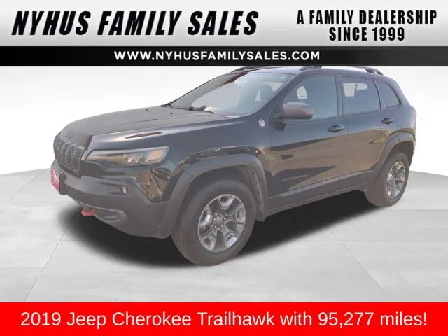 Black 2019 Jeep Cherokee Trailhawk for sale in Perham, MN