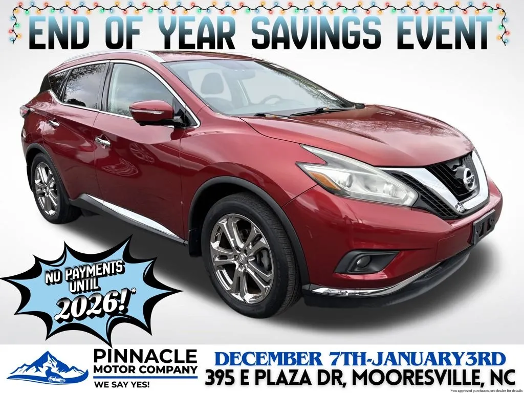 Red 2015 Nissan Murano Platinum for sale in Mooresville, NC