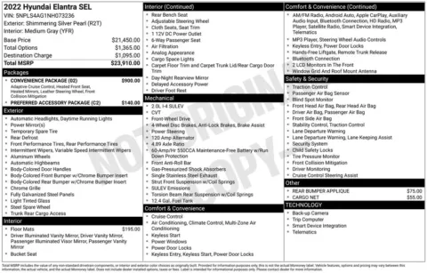 Photos of 2022 Hyundai Elantra SEL for sale in Mooresville, NC at Pinnacle Motor Company LKN