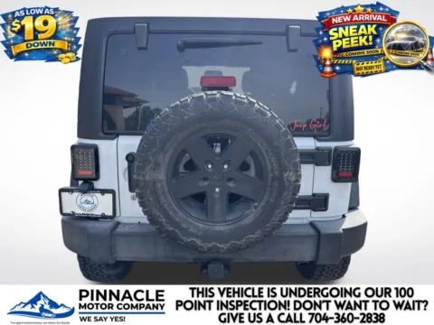 Another view of 2017 Jeep Wrangler Unlimited Sport for sale in Mooresville, NC at Pinnacle Motor Company LKN