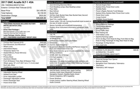 Photos of 2017 GMC Acadia SLT-1 for sale in Mooresville, NC at Pinnacle Motor Company LKN