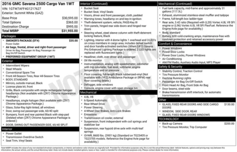 Photos of 2016 GMC Savana 2500 Work Van for sale in Mooresville, NC at Pinnacle Motor Company LKN