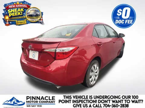 Another view of 2015 Toyota Corolla S for sale in Mooresville, NC at Pinnacle Motor Company LKN