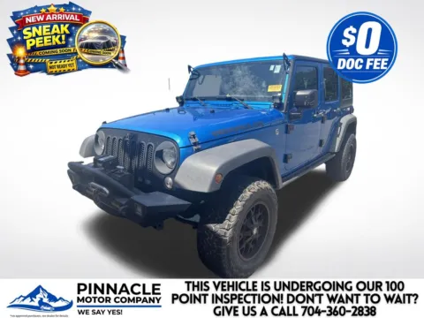 Photos of 2016 Jeep Wrangler Unlimited Sport for sale in Mooresville, NC at Pinnacle Motor Company LKN