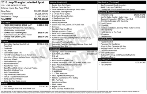 Photos of 2016 Jeep Wrangler for sale in Mooresville, NC at Pinnacle Motor Company LKN