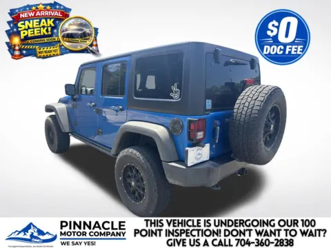 Another view of 2016 Jeep Wrangler Unlimited Sport for sale in Mooresville, NC at Pinnacle Motor Company LKN