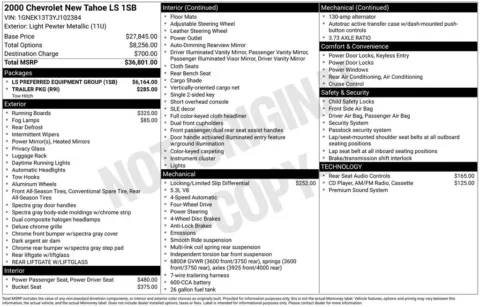 Photos of 2000 Chevrolet Tahoe LS for sale in Mooresville, NC at Pinnacle Motor Company LKN