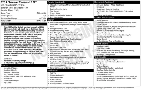 Photos of 2014 Chevrolet Traverse 2LT for sale in Mooresville, NC at Pinnacle Motor Company LKN